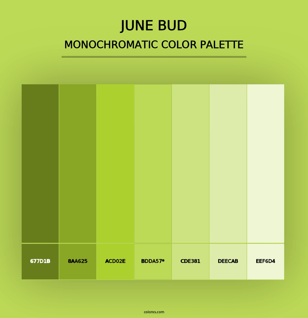 June Bud - Monochromatic Color Palette