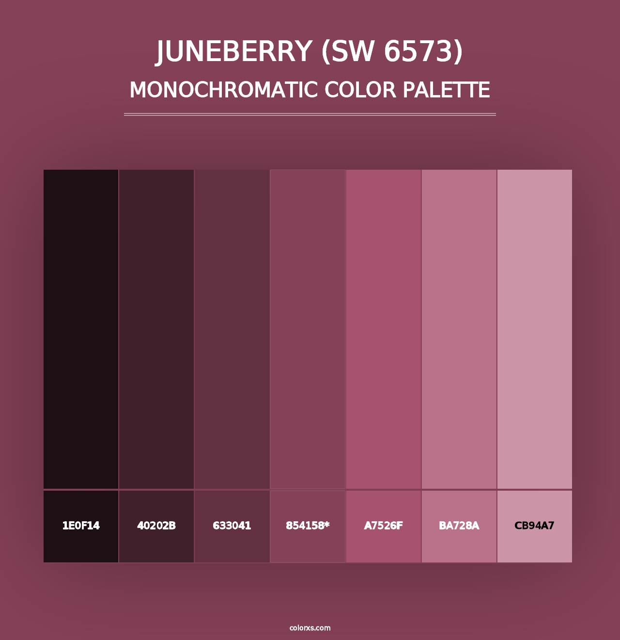 Juneberry (SW 6573) - Monochromatic Color Palette