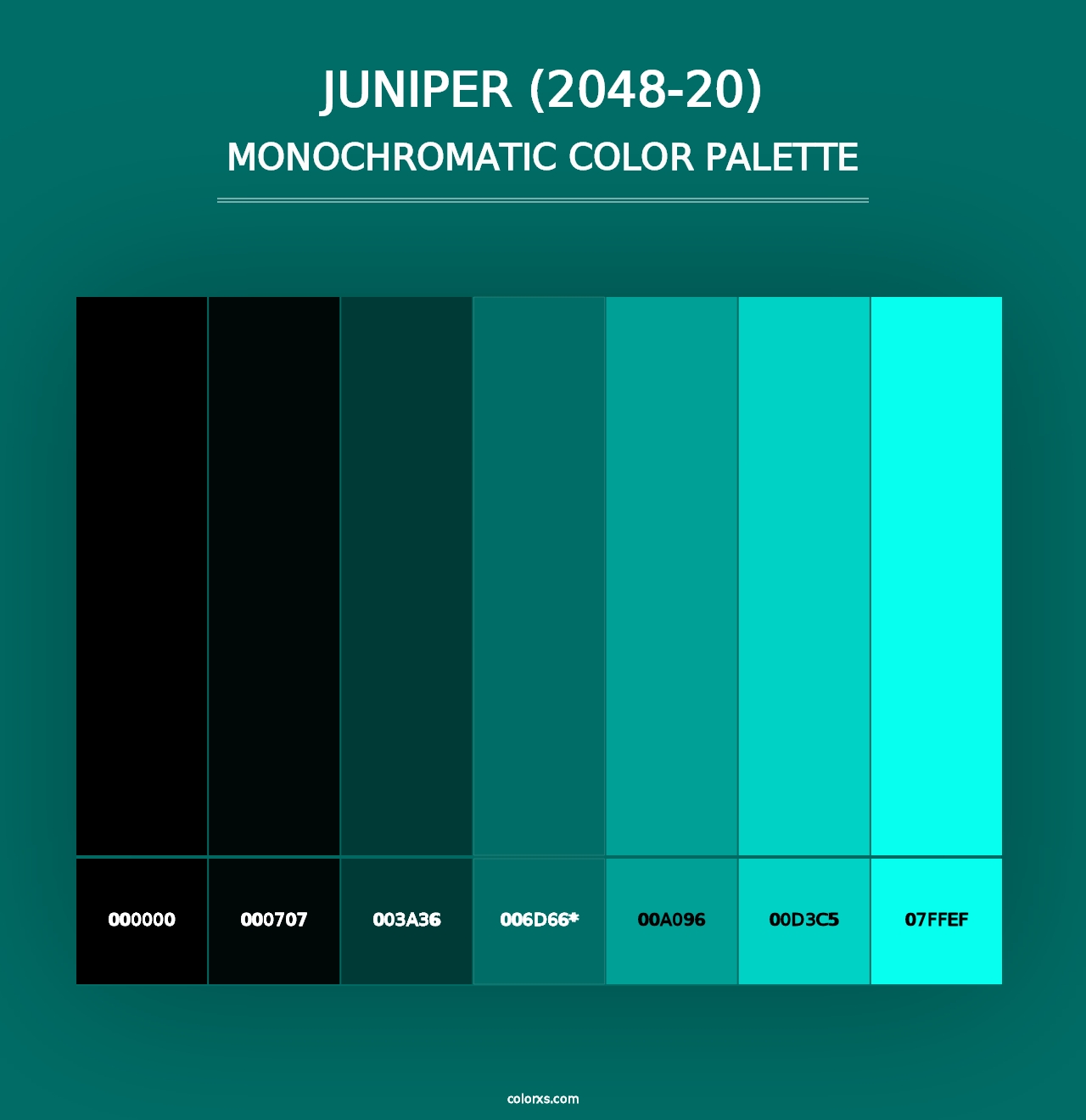 Juniper (2048-20) - Monochromatic Color Palette