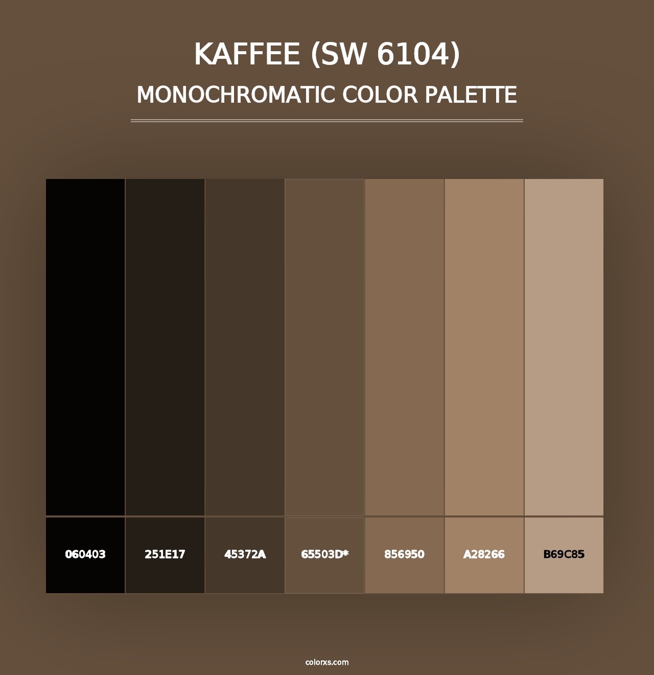 Kaffee (SW 6104) - Monochromatic Color Palette