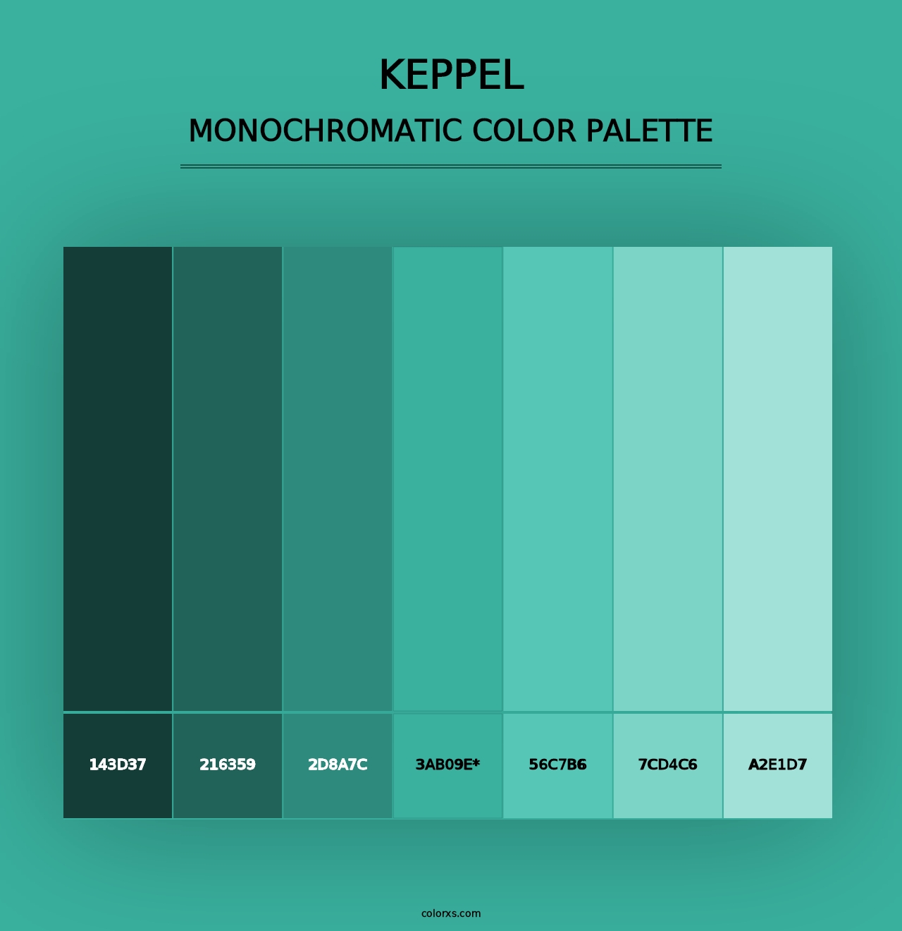 Keppel - Monochromatic Color Palette