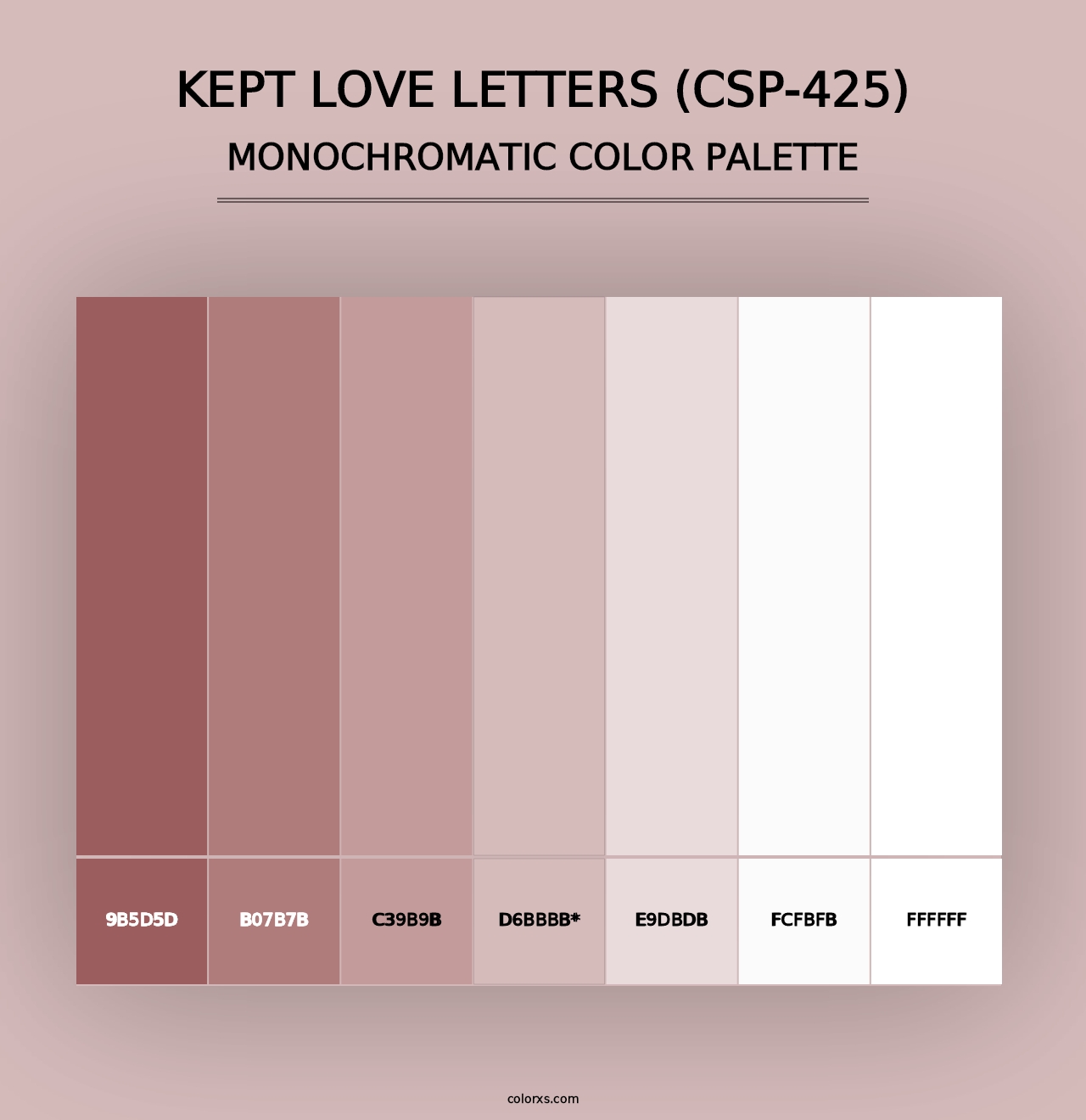 Kept Love Letters (CSP-425) - Monochromatic Color Palette