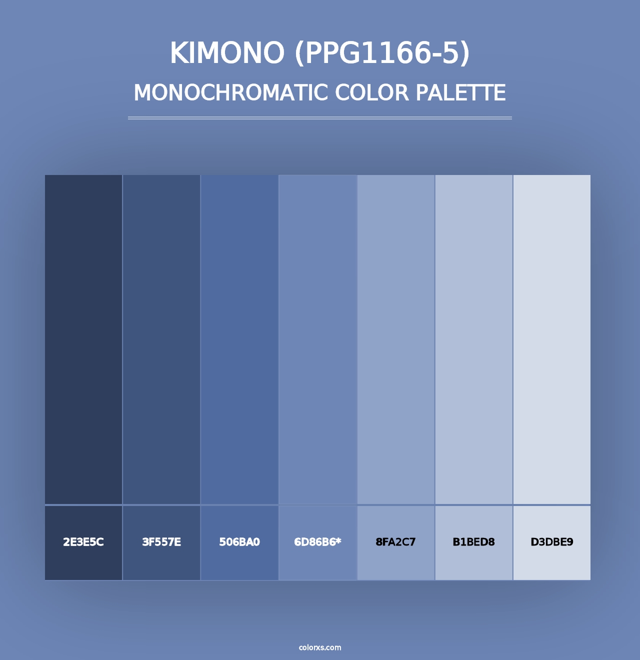 Kimono (PPG1166-5) - Monochromatic Color Palette