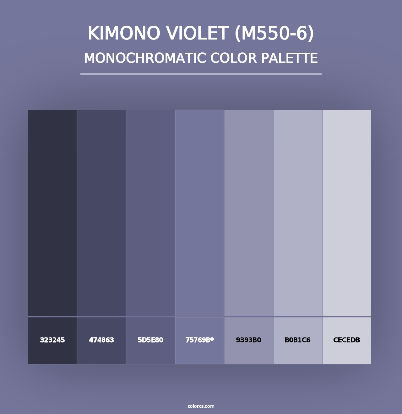 Kimono Violet (M550-6) - Monochromatic Color Palette