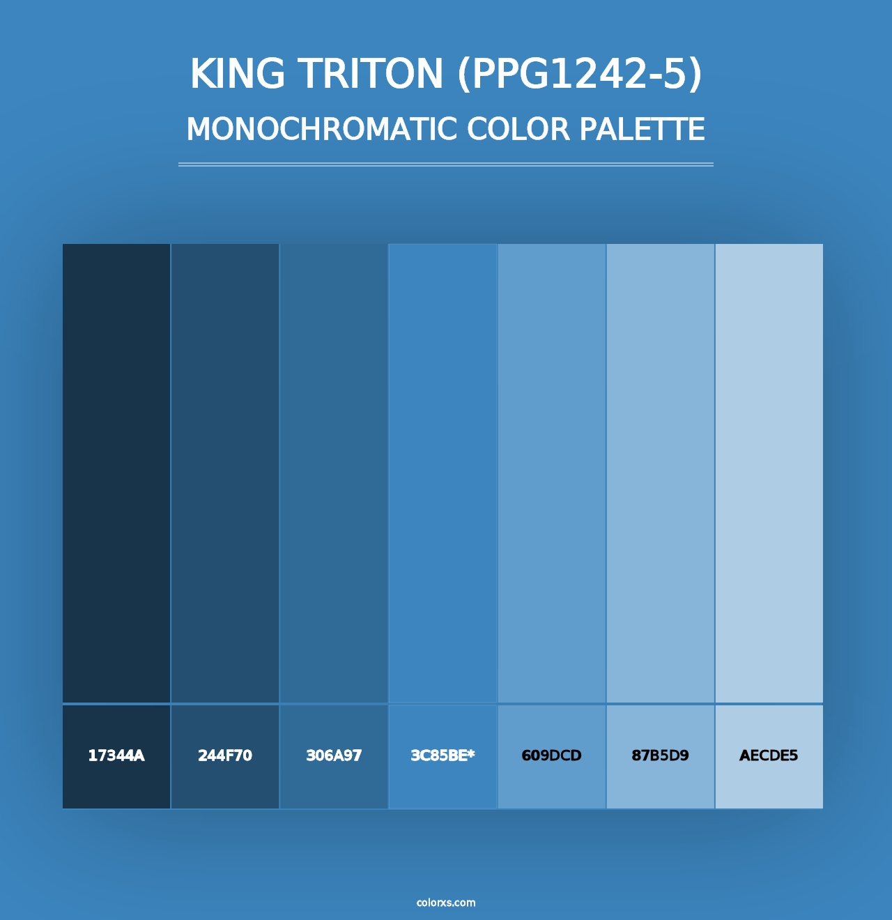 King Triton (PPG1242-5) - Monochromatic Color Palette