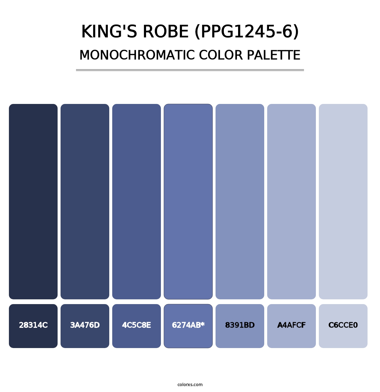 King's Robe (PPG1245-6) - Monochromatic Color Palette