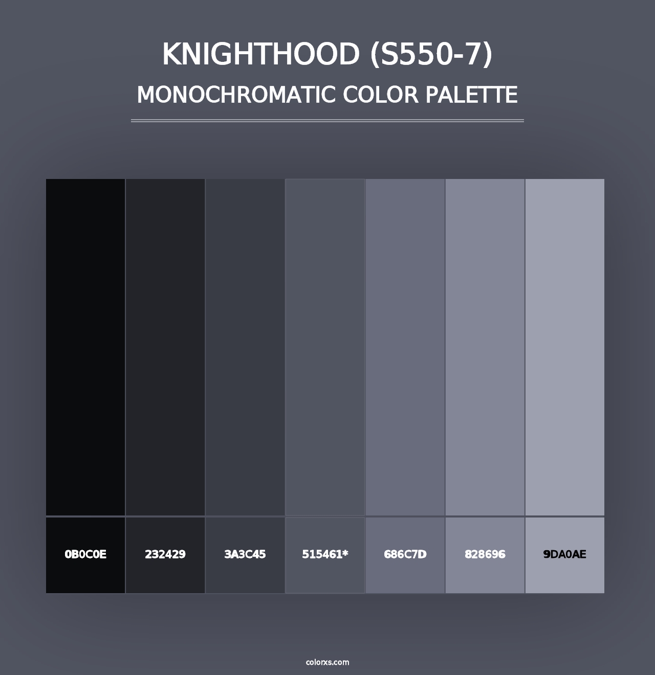 Knighthood (S550-7) - Monochromatic Color Palette