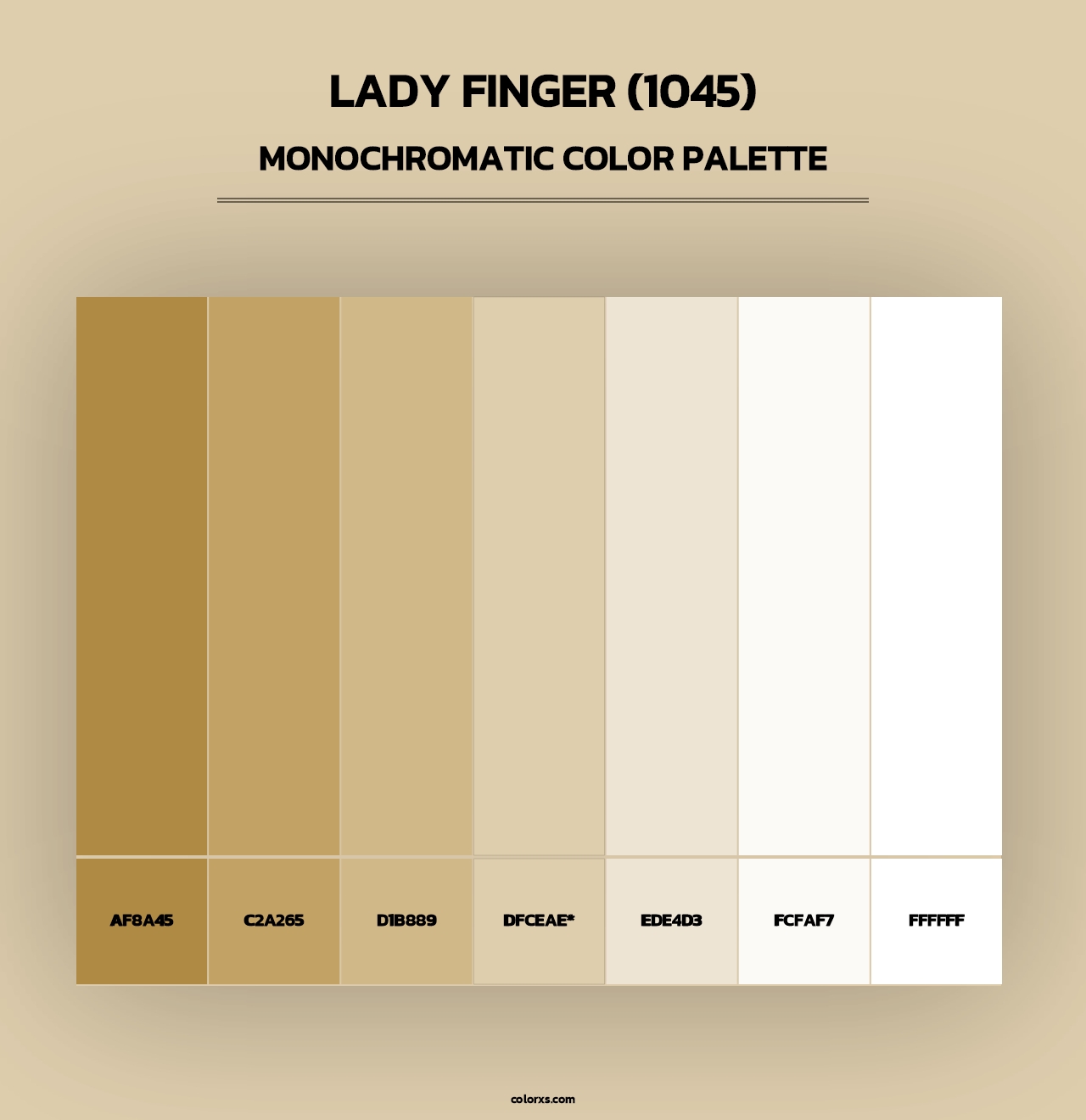 Lady Finger (1045) - Monochromatic Color Palette