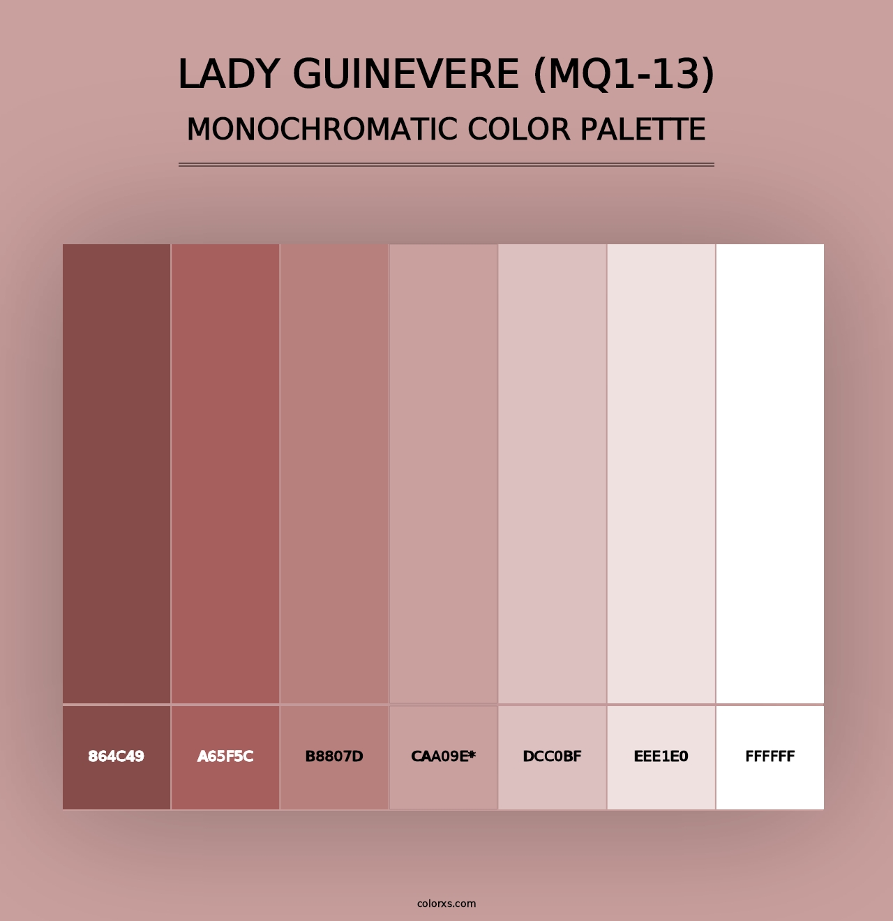 Lady Guinevere (MQ1-13) - Monochromatic Color Palette