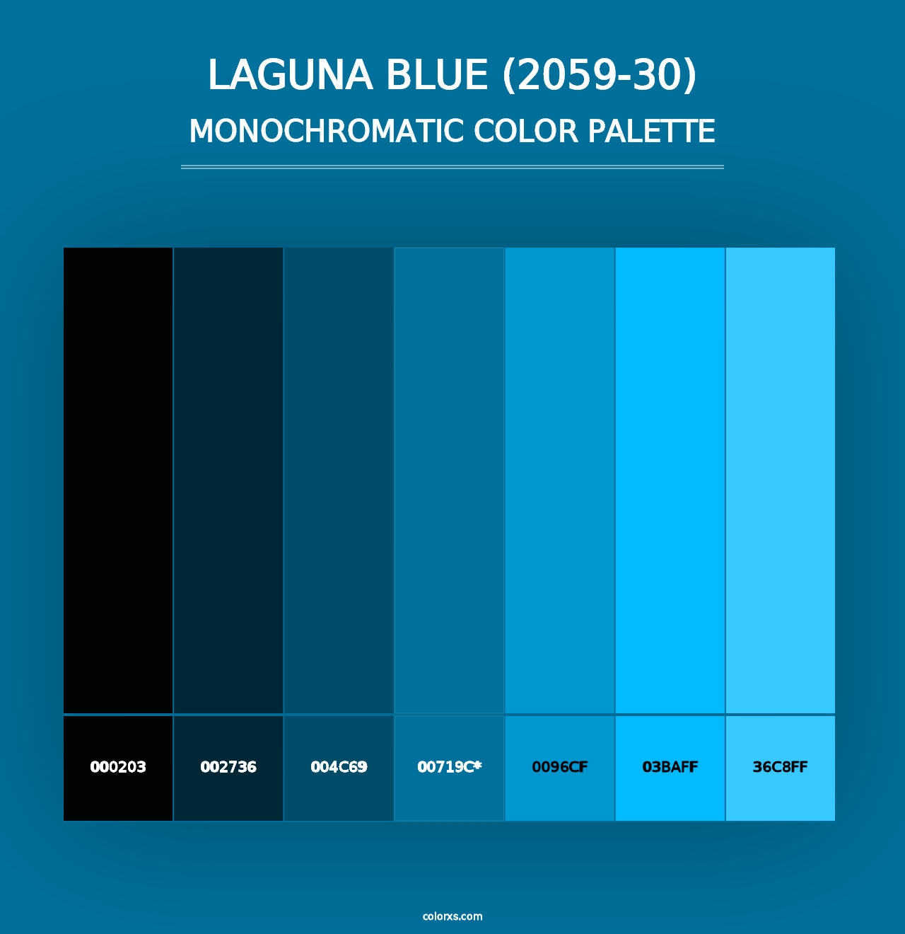 Laguna Blue (2059-30) - Monochromatic Color Palette