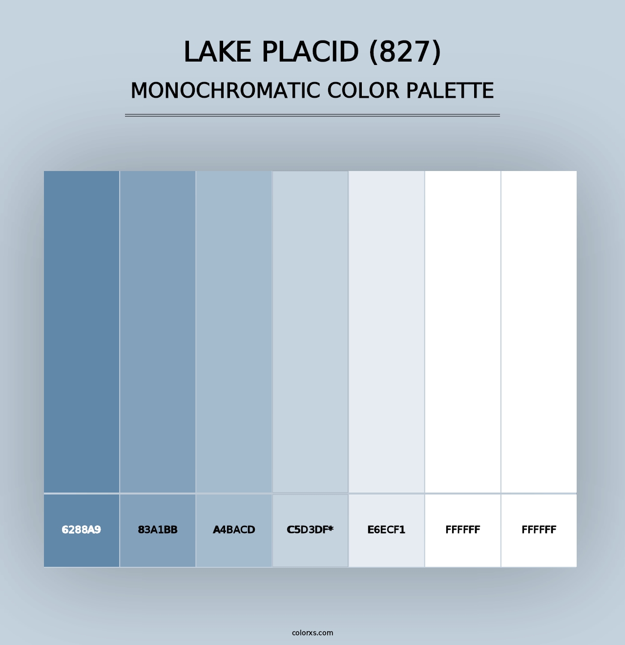 Lake Placid (827) - Monochromatic Color Palette