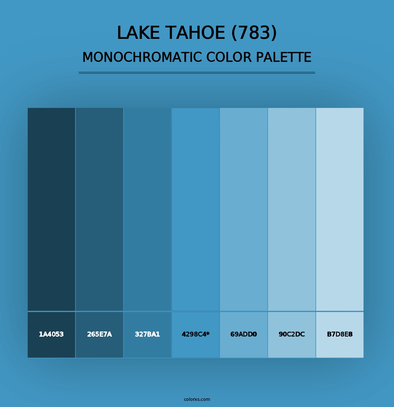 Lake Tahoe (783) - Monochromatic Color Palette