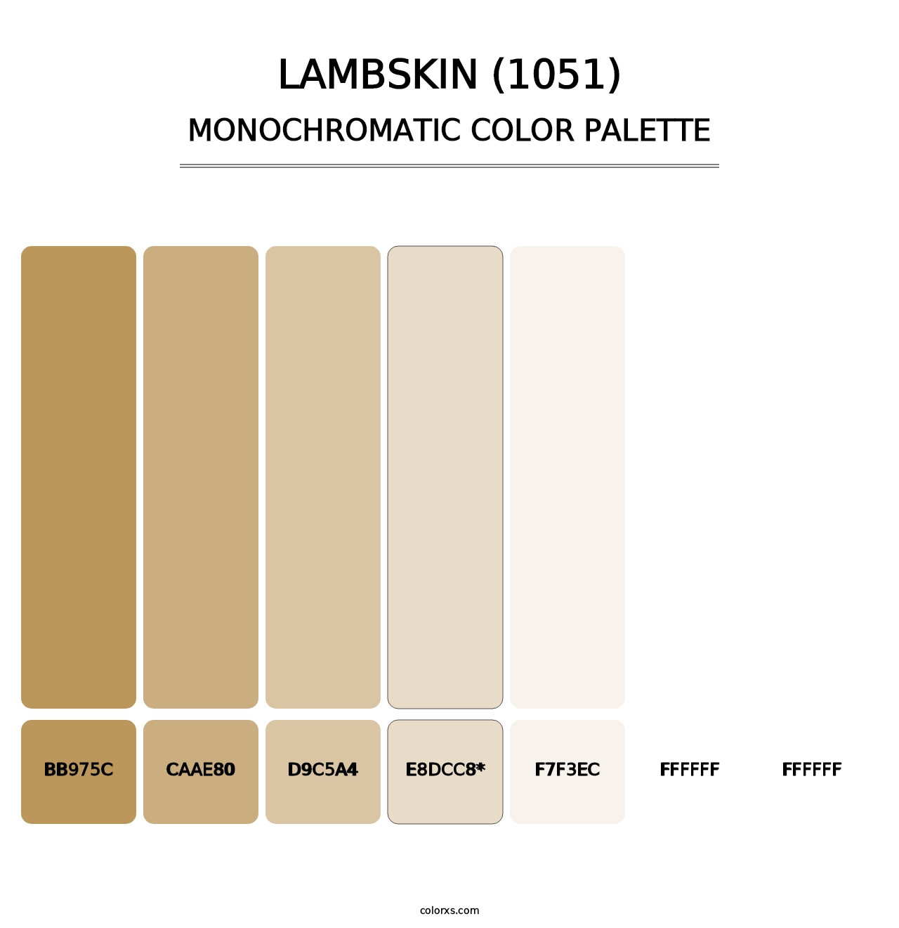 Lambskin (1051) - Monochromatic Color Palette