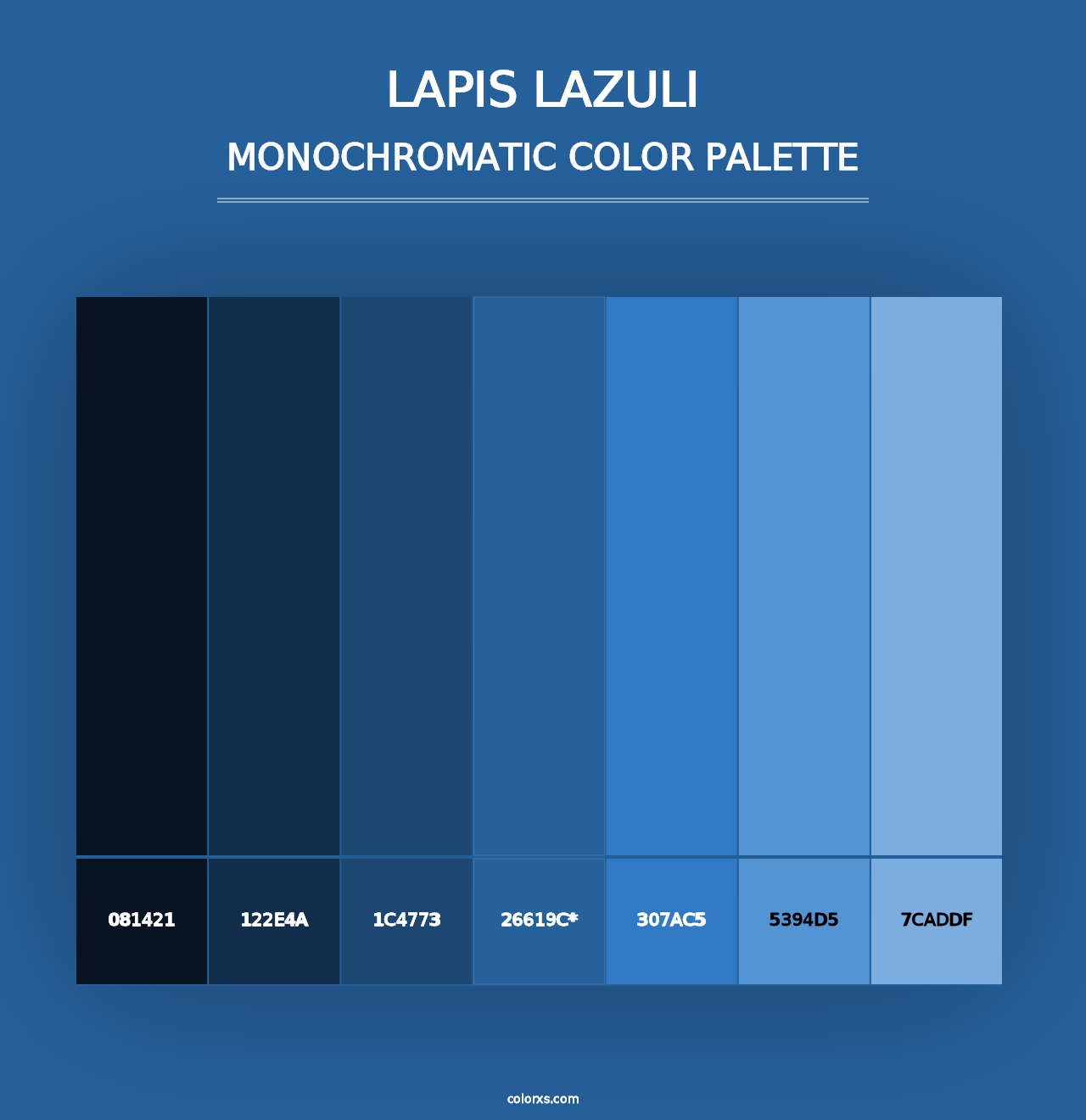 Lapis Lazuli - Monochromatic Color Palette