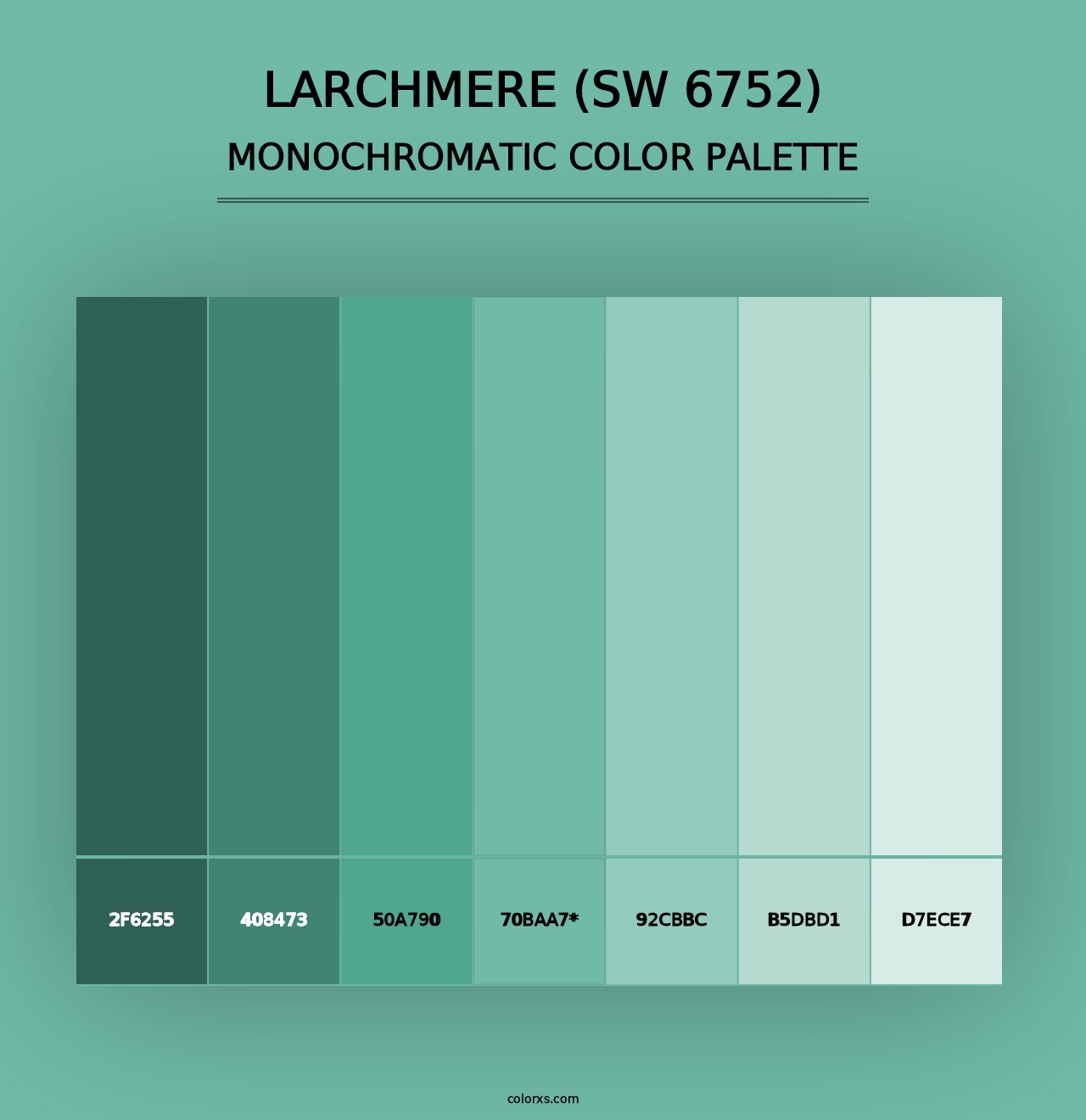 Larchmere (SW 6752) - Monochromatic Color Palette