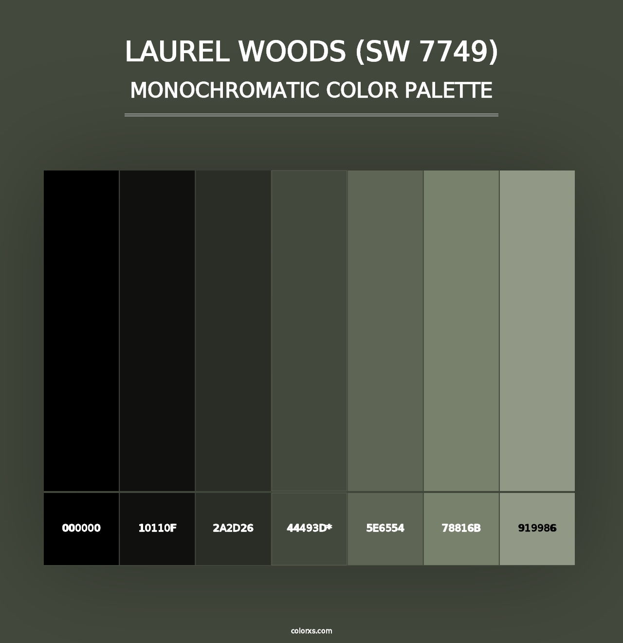 Laurel Woods (SW 7749) - Monochromatic Color Palette