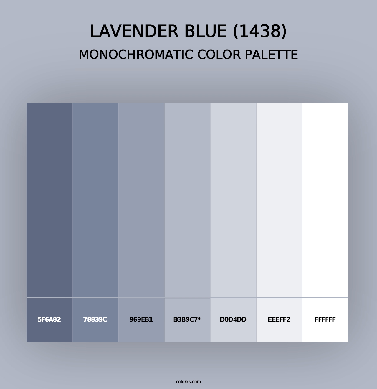 Lavender Blue (1438) - Monochromatic Color Palette