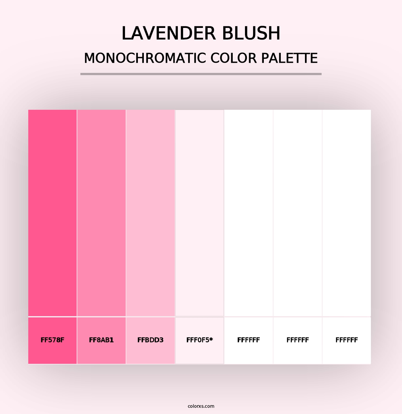 Lavender Blush - Monochromatic Color Palette