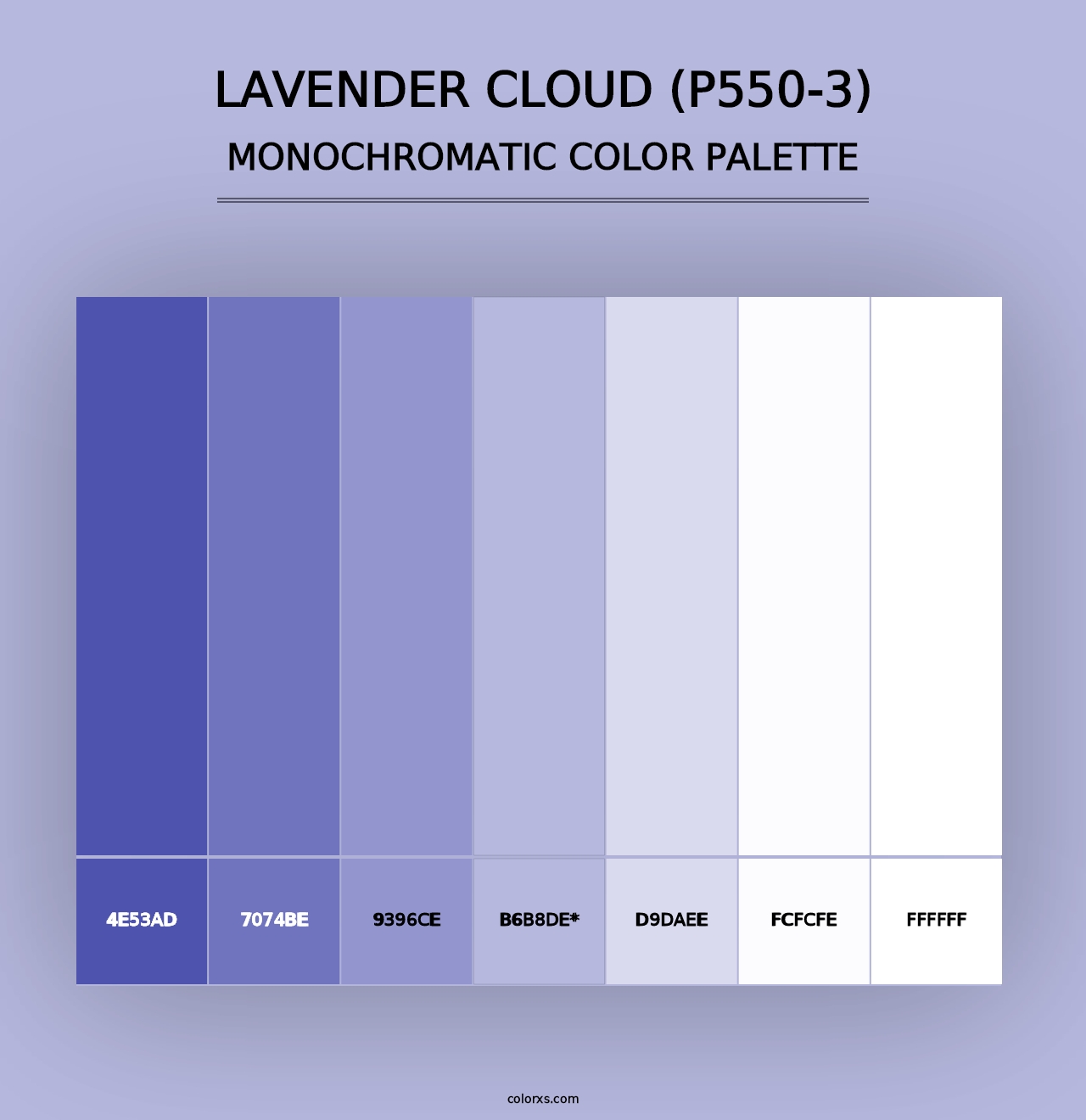 Lavender Cloud (P550-3) - Monochromatic Color Palette