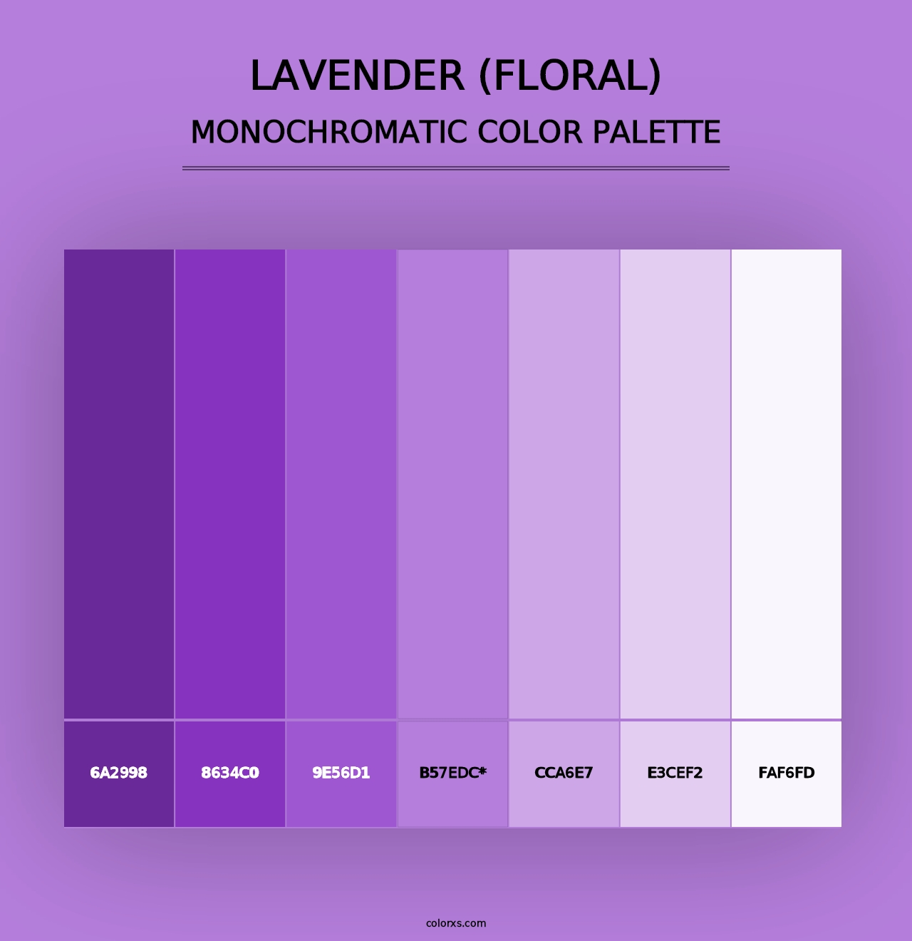 Lavender (Floral) - Monochromatic Color Palette