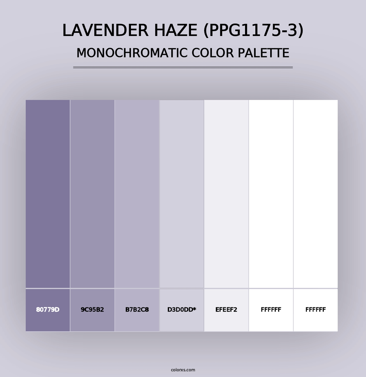 Lavender Haze (PPG1175-3) - Monochromatic Color Palette