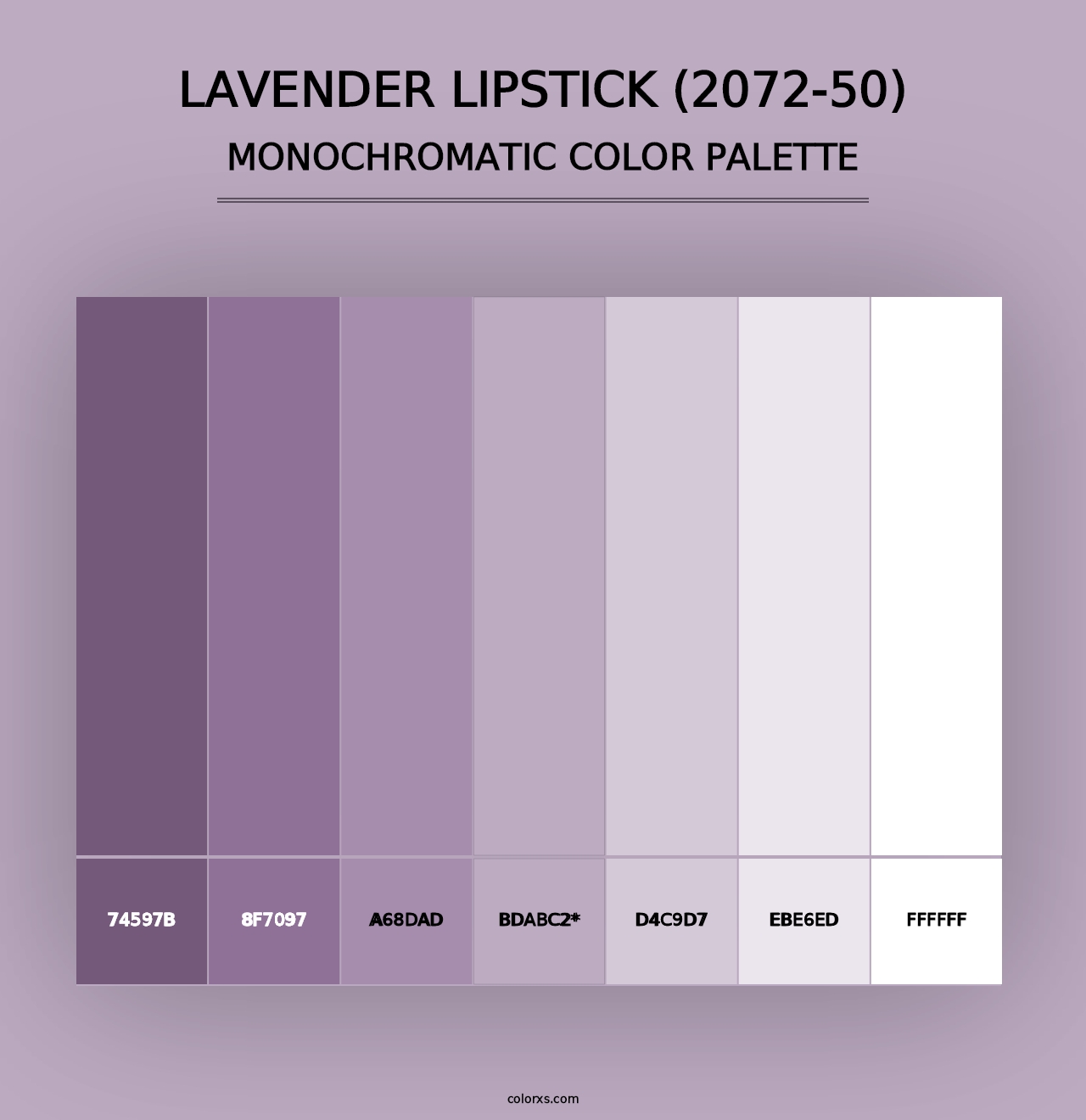 Lavender Lipstick (2072-50) - Monochromatic Color Palette