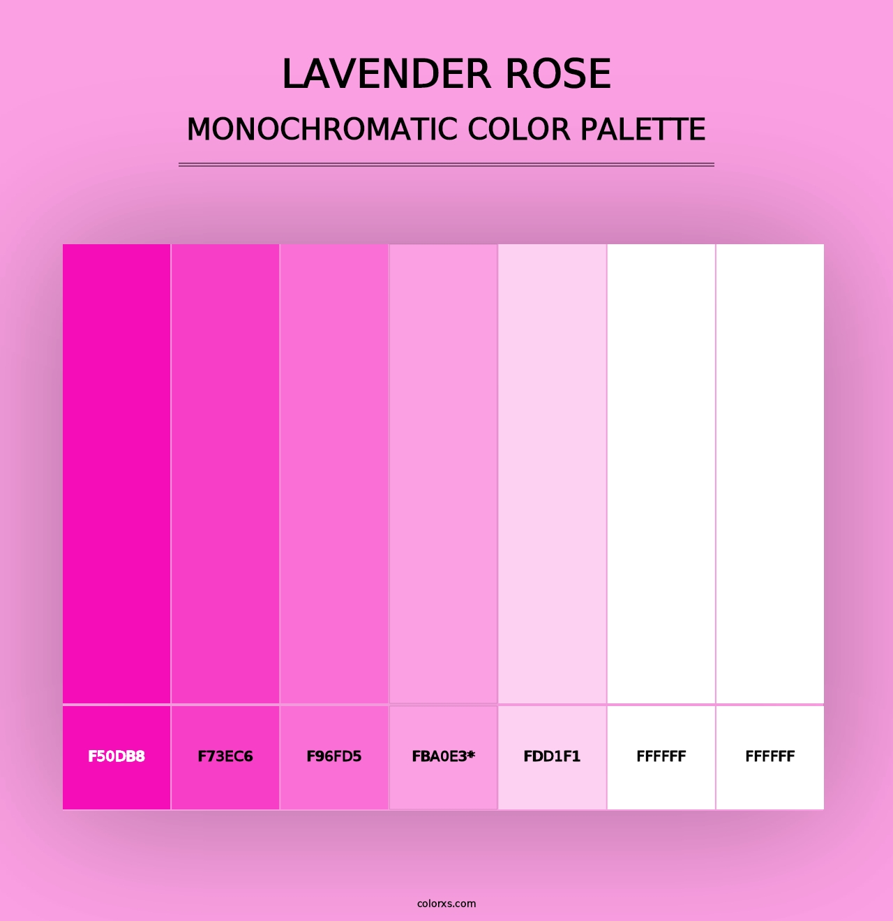 Lavender Rose - Monochromatic Color Palette