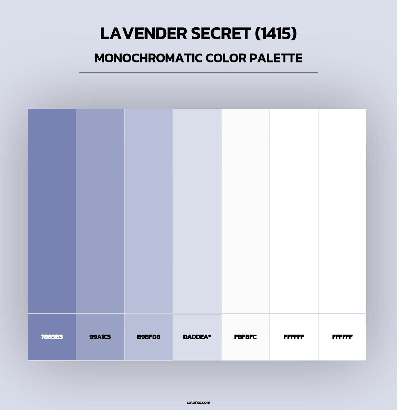 Lavender Secret (1415) - Monochromatic Color Palette