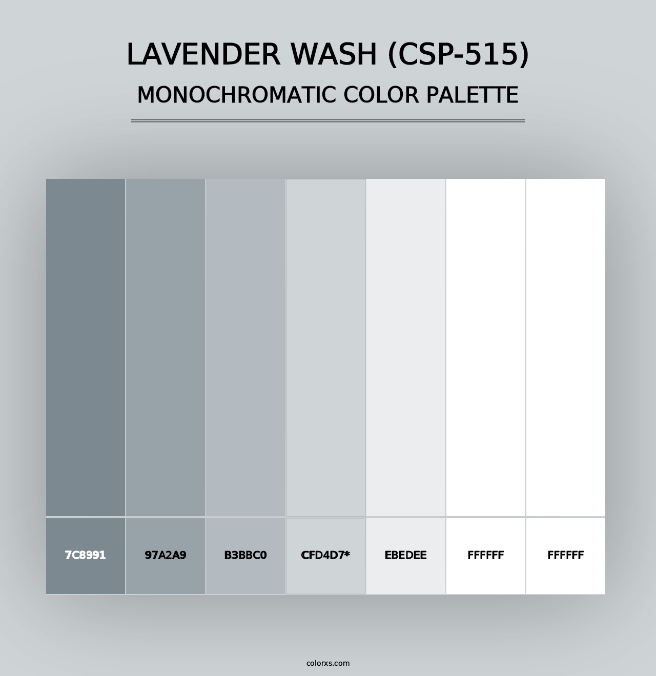 Lavender Wash (CSP-515) - Monochromatic Color Palette