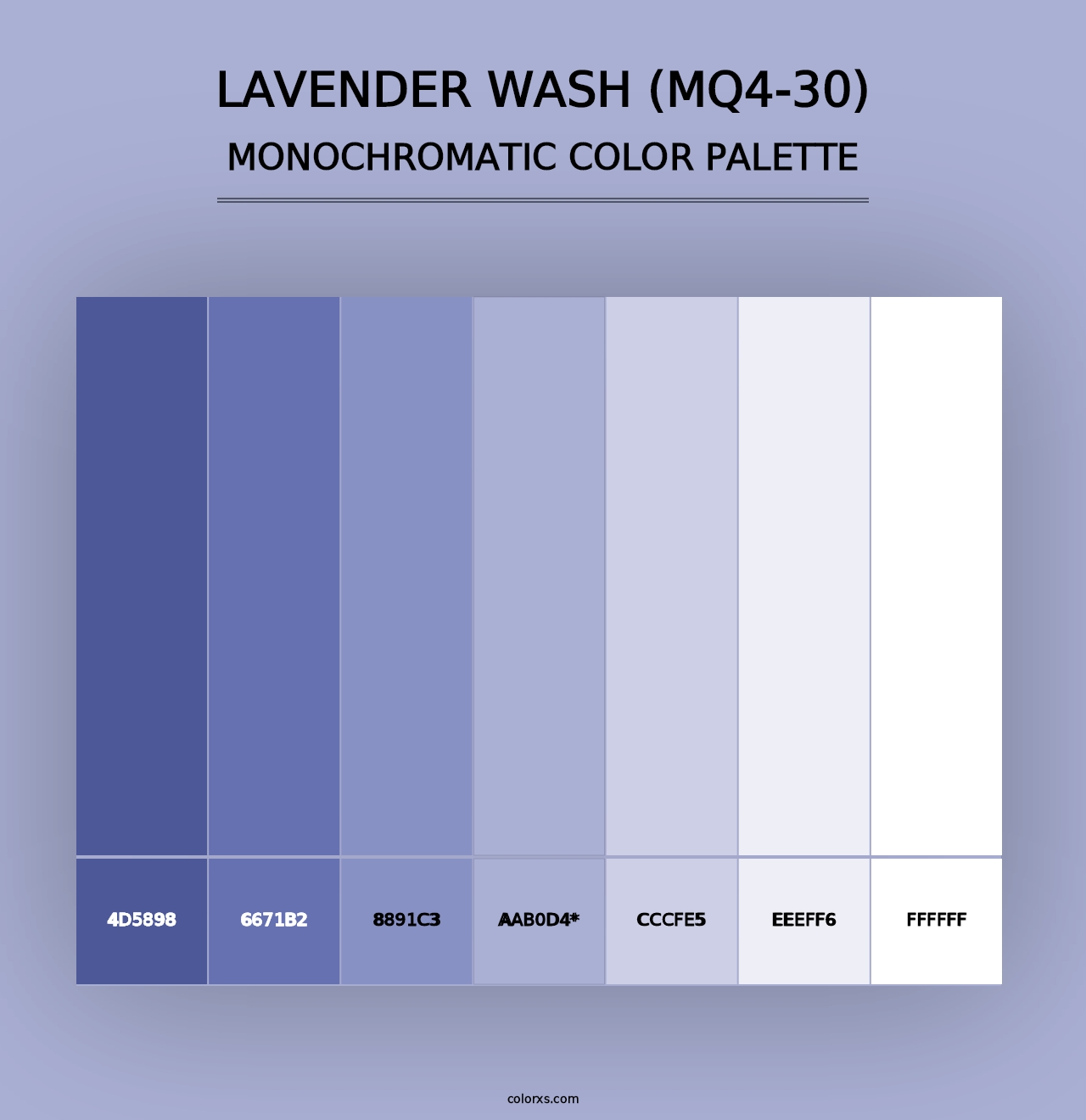 Lavender Wash (MQ4-30) - Monochromatic Color Palette