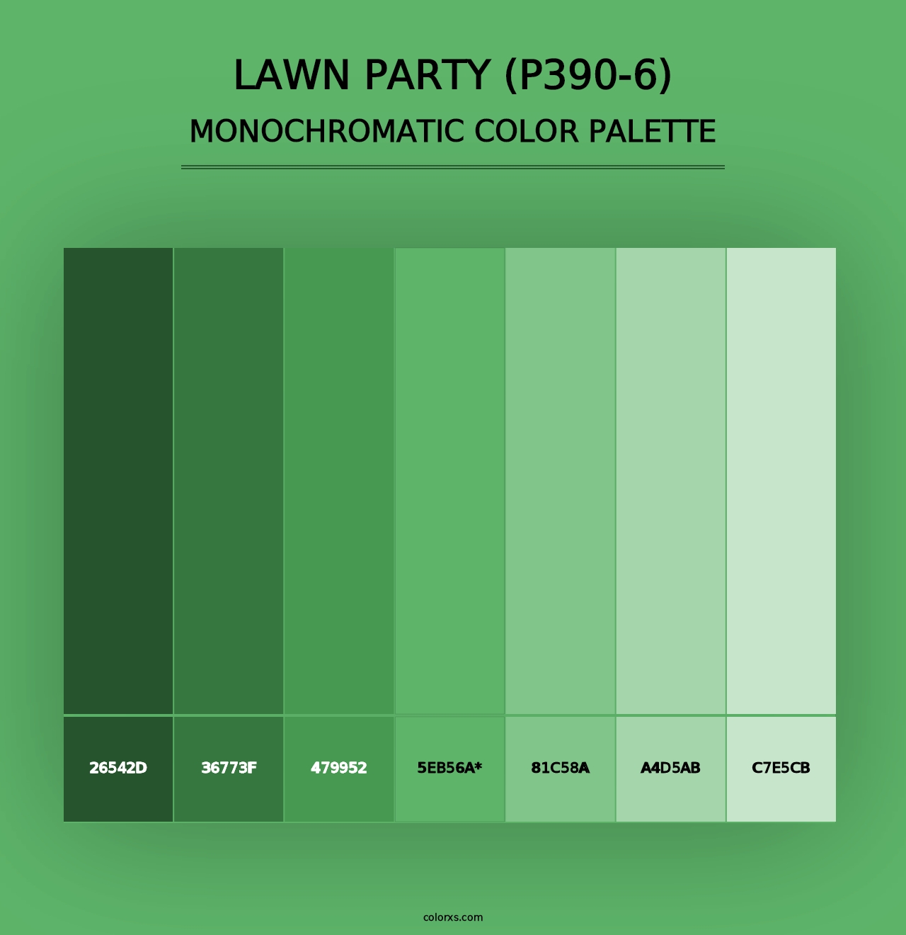 Lawn Party (P390-6) - Monochromatic Color Palette