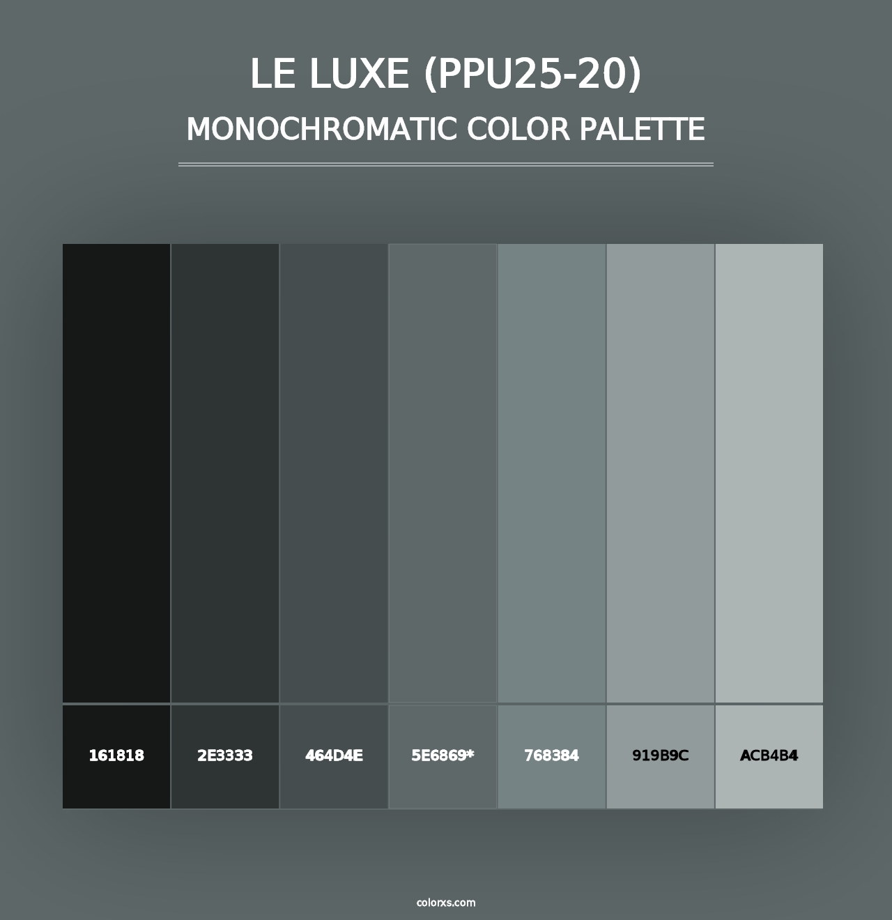 Le Luxe (PPU25-20) - Monochromatic Color Palette