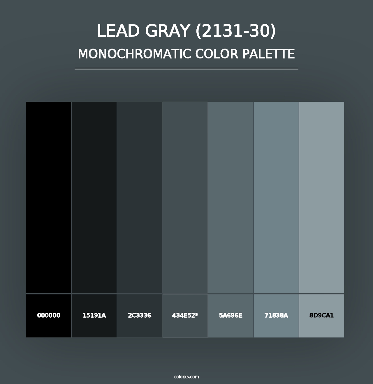 Lead Gray (2131-30) - Monochromatic Color Palette