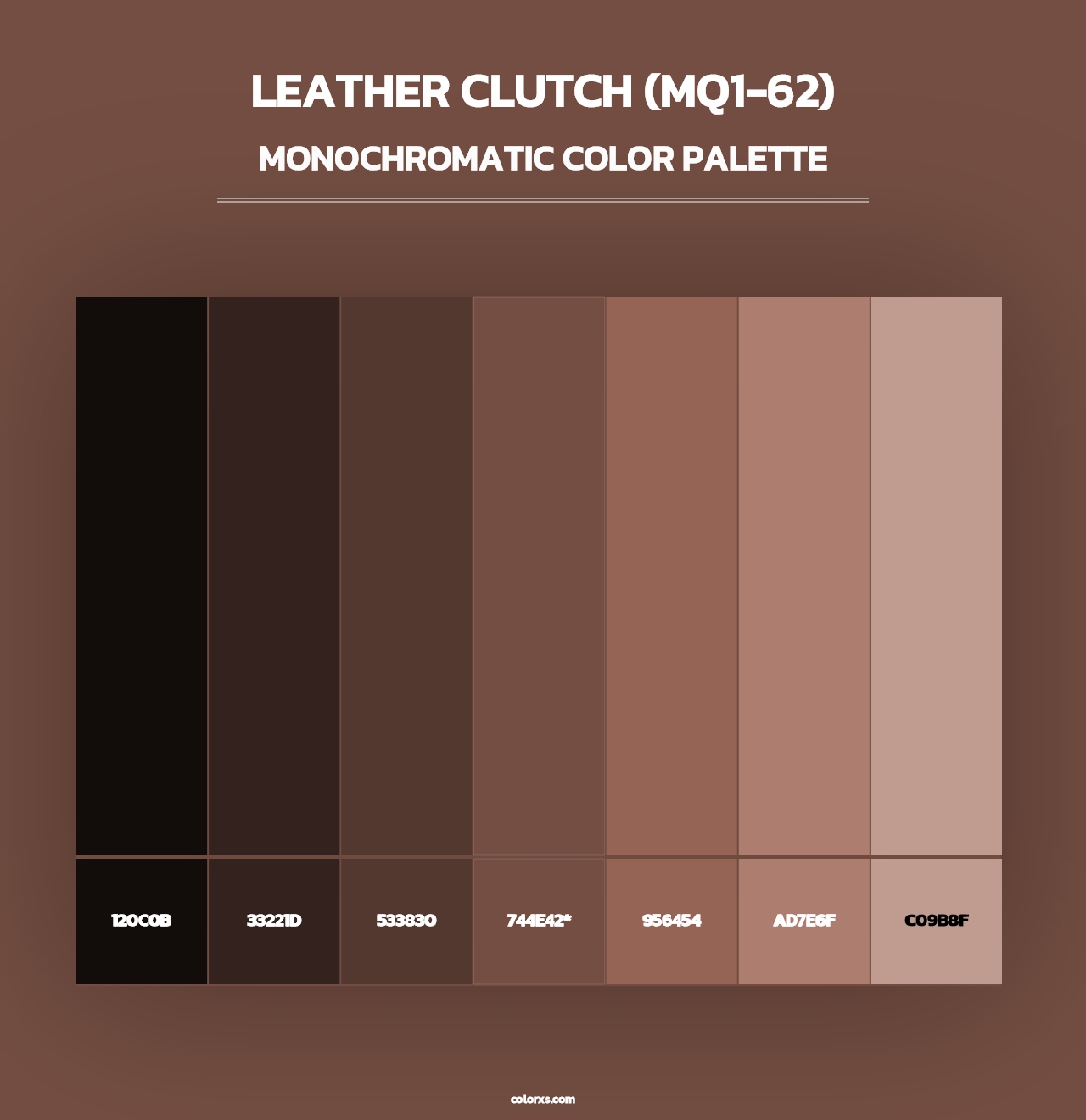 Leather Clutch (MQ1-62) - Monochromatic Color Palette