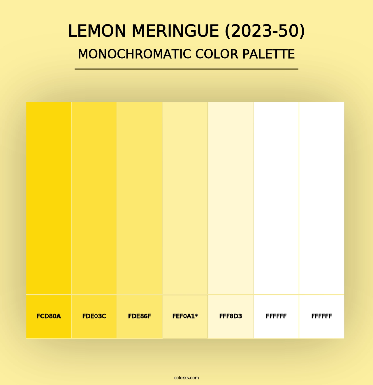 Lemon Meringue (2023-50) - Monochromatic Color Palette