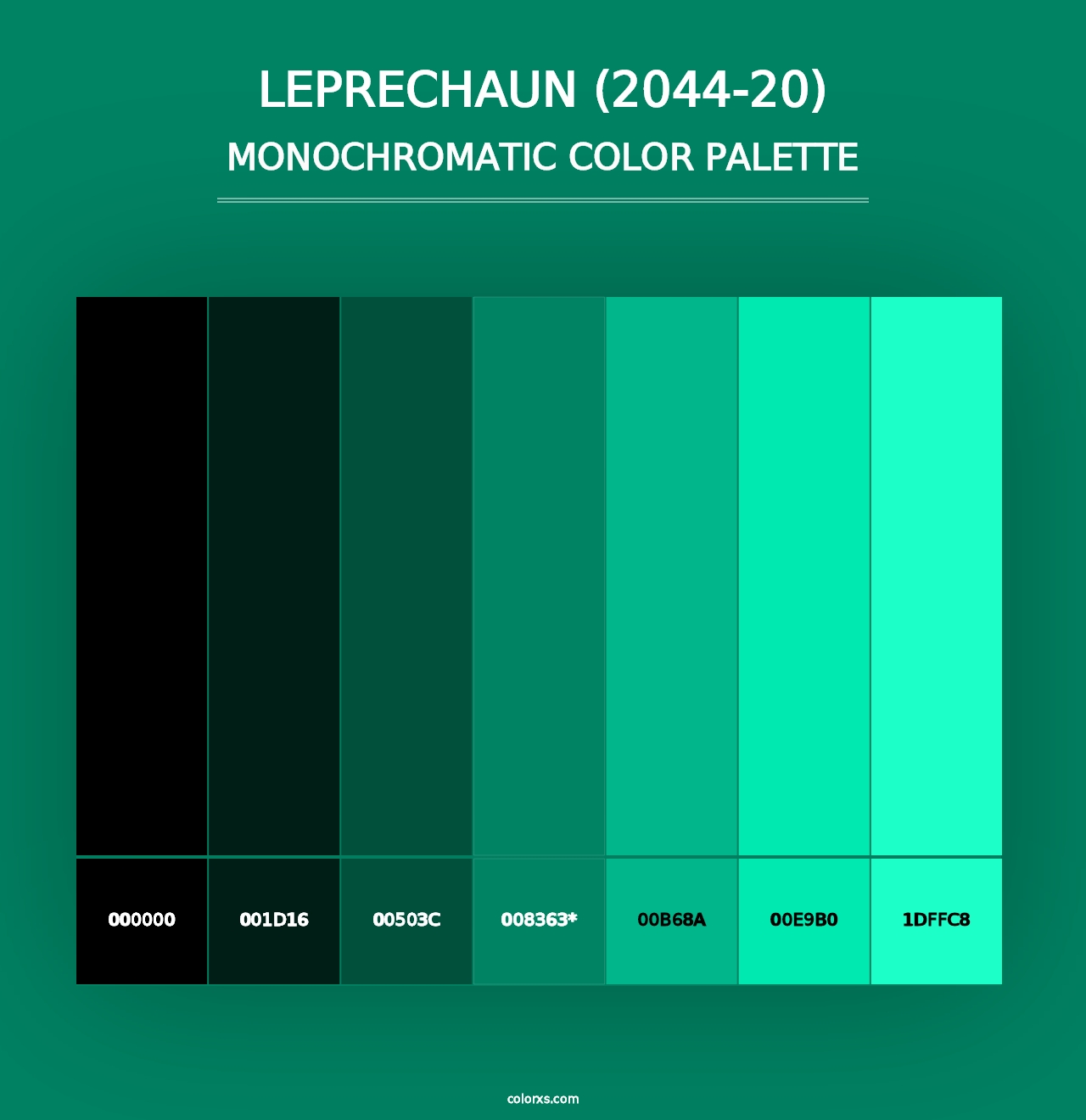 Leprechaun (2044-20) - Monochromatic Color Palette