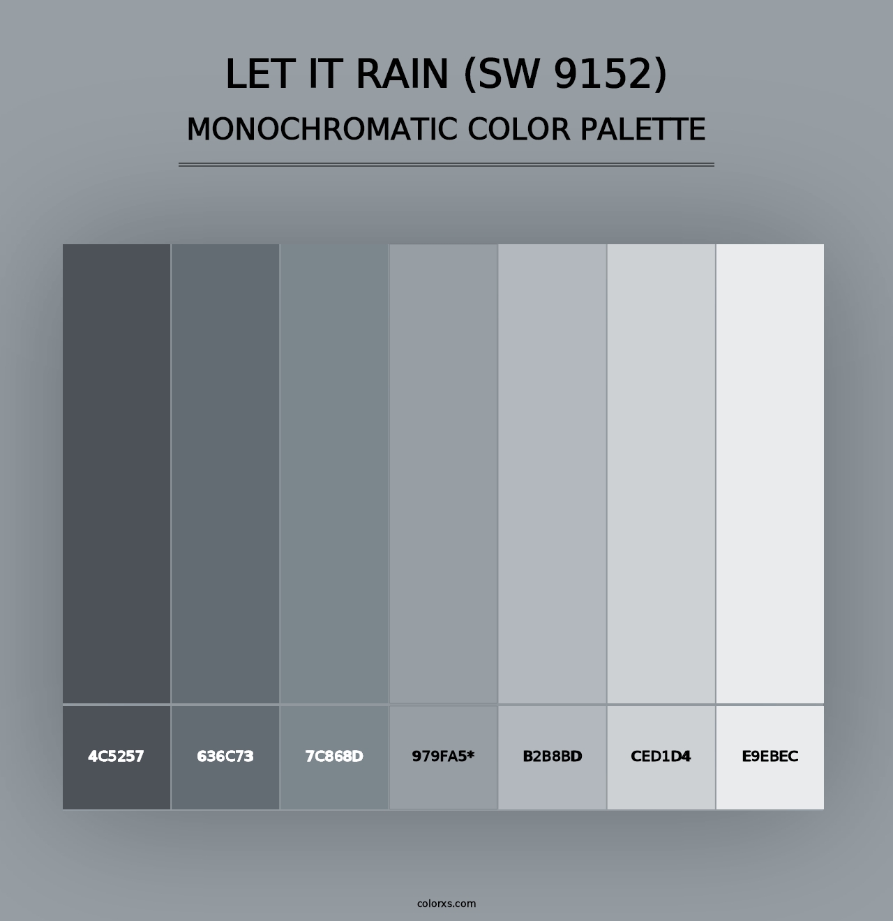 Let it Rain (SW 9152) - Monochromatic Color Palette