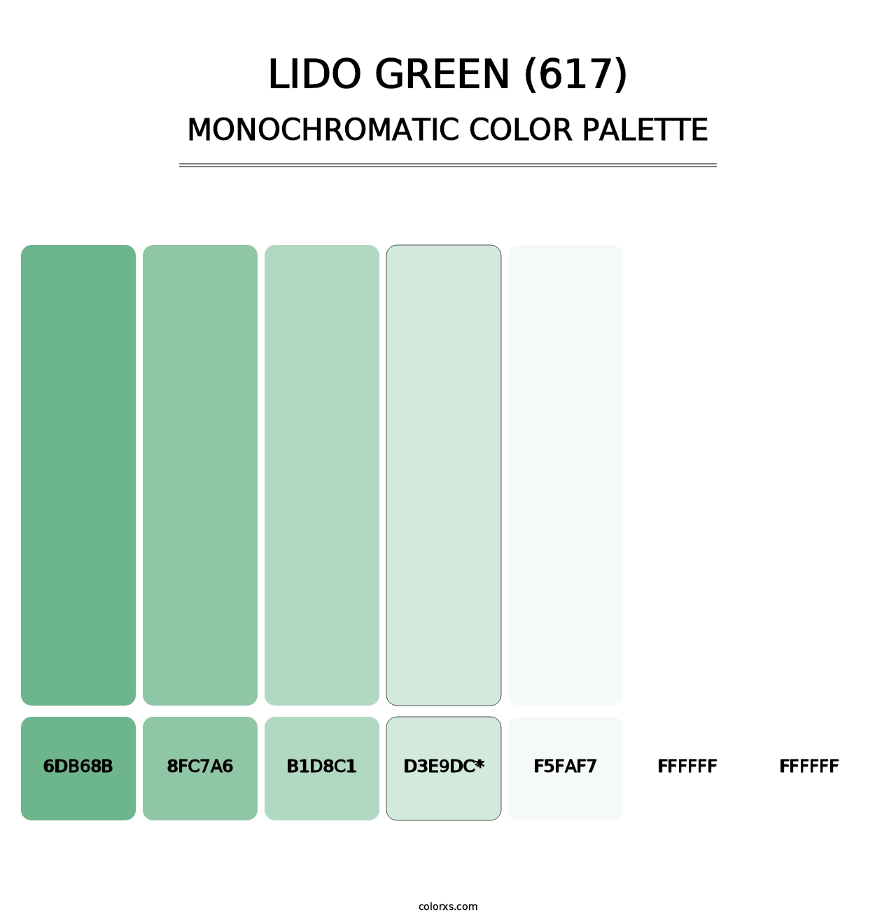 Lido Green (617) - Monochromatic Color Palette