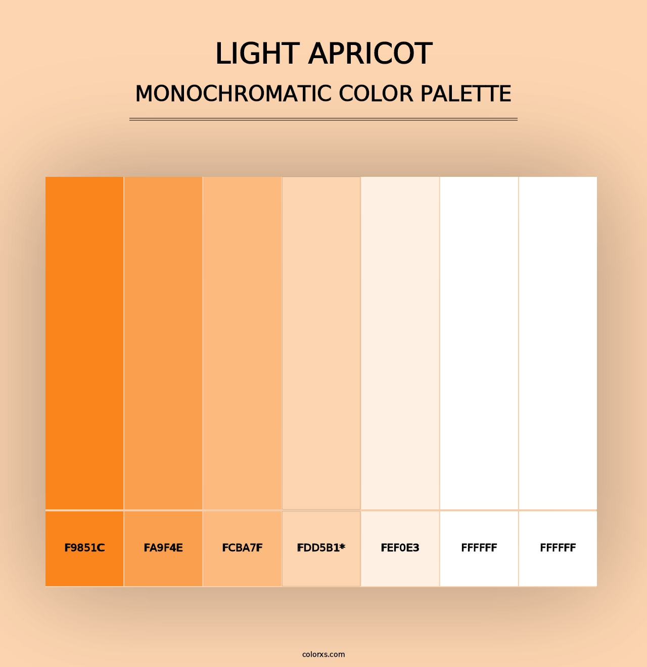 Light Apricot - Monochromatic Color Palette