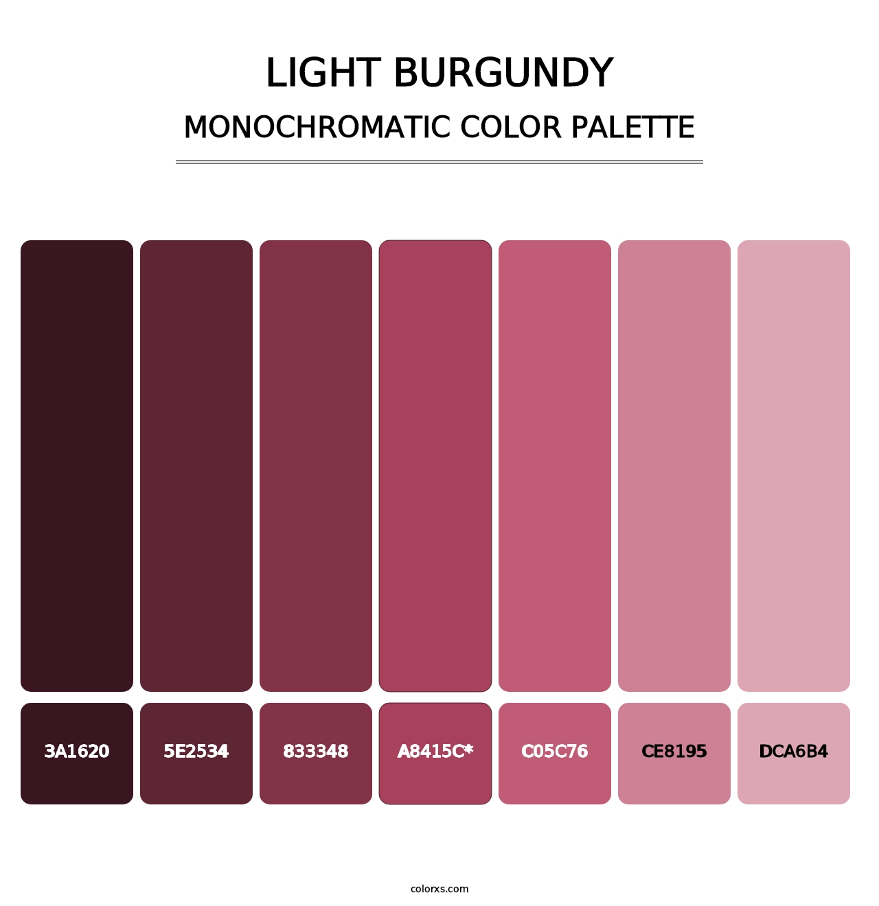 Light Burgundy - Monochromatic Color Palette