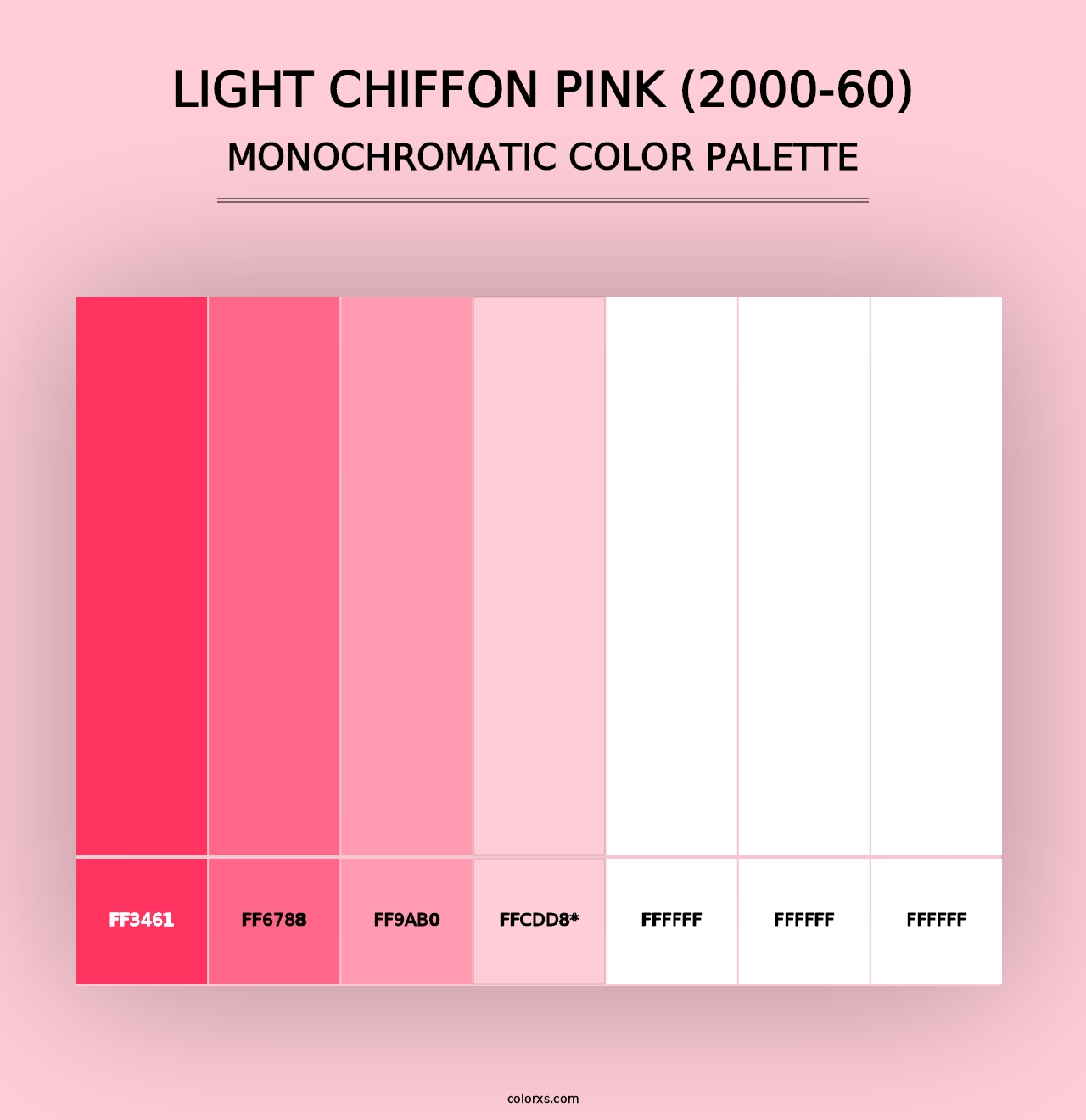 Light Chiffon Pink (2000-60) - Monochromatic Color Palette