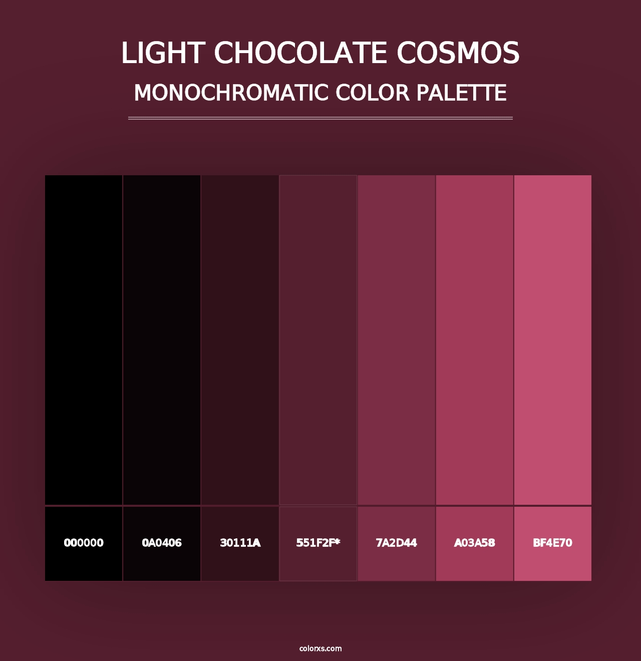 Light Chocolate Cosmos - Monochromatic Color Palette