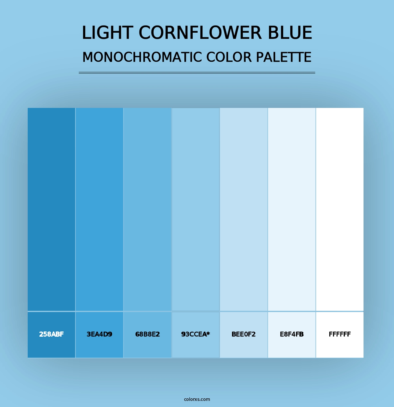 Light Cornflower Blue - Monochromatic Color Palette