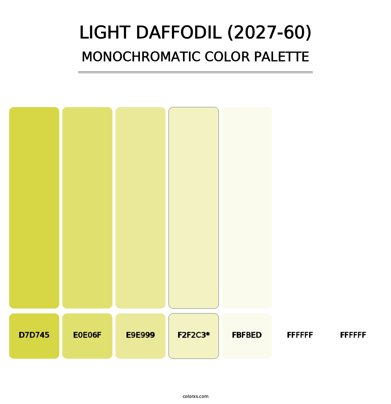 Light Daffodil (2027-60) - Monochromatic Color Palette