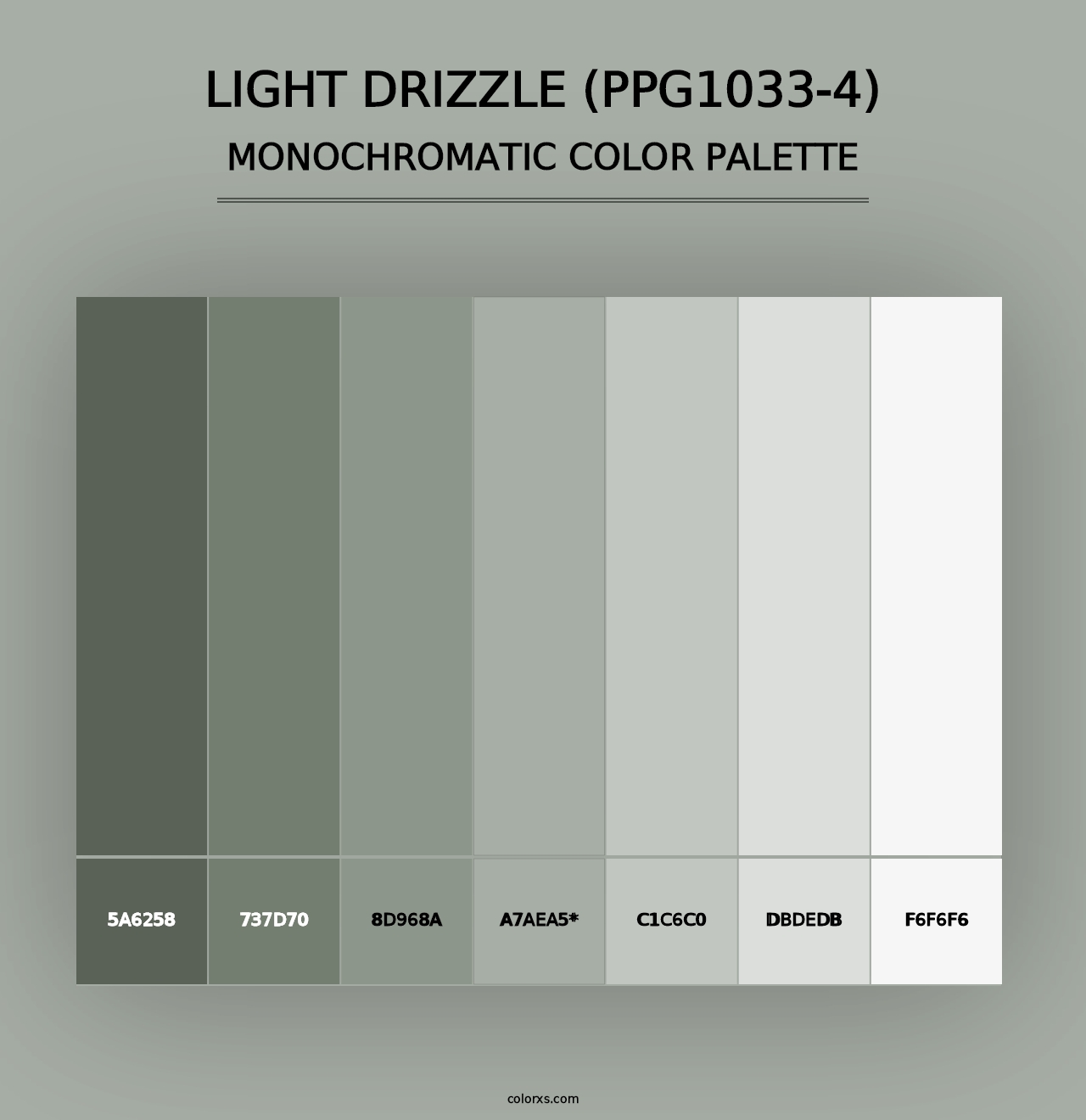 Light Drizzle (PPG1033-4) - Monochromatic Color Palette