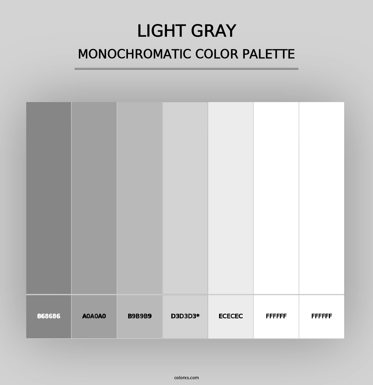 Light Gray - Monochromatic Color Palette