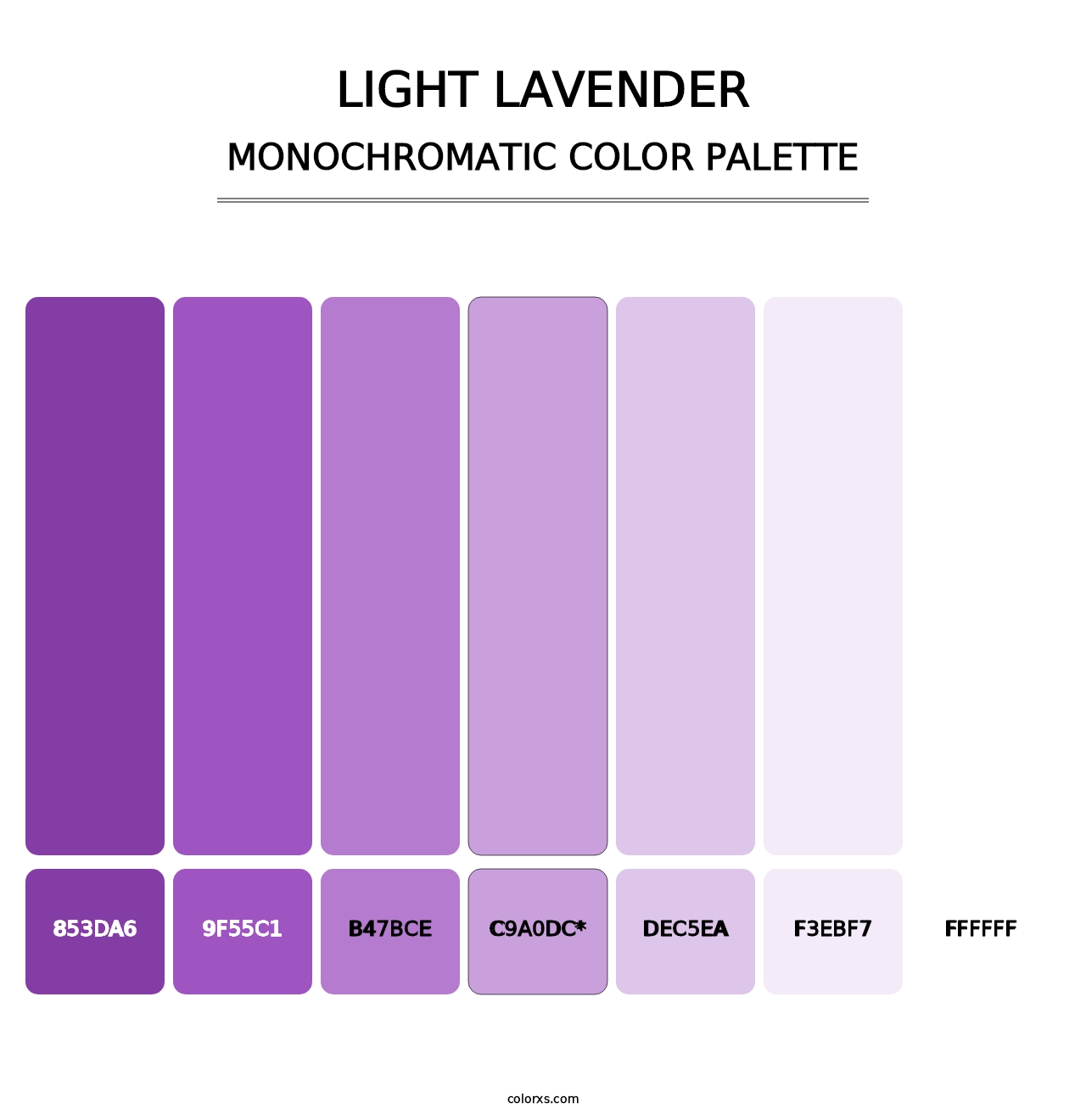 Light Lavender - Monochromatic Color Palette