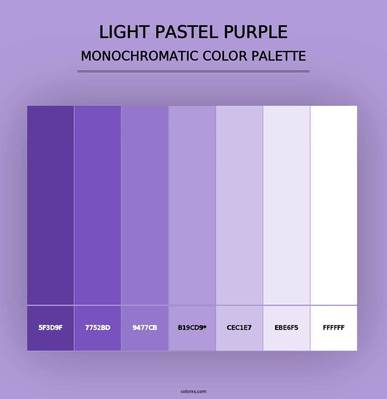 Light Pastel Purple - Monochromatic Color Palette