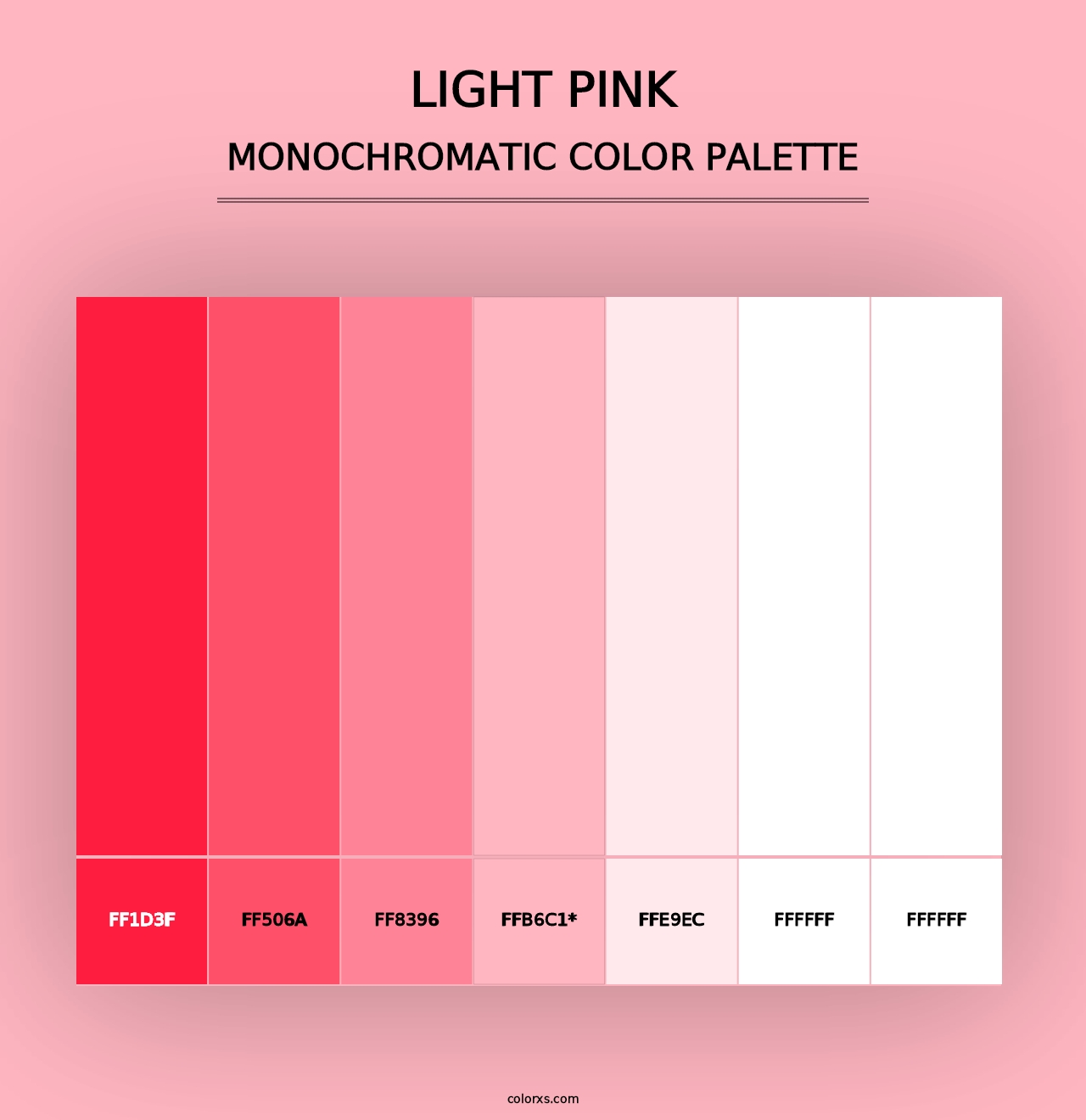 Light Pink - Monochromatic Color Palette