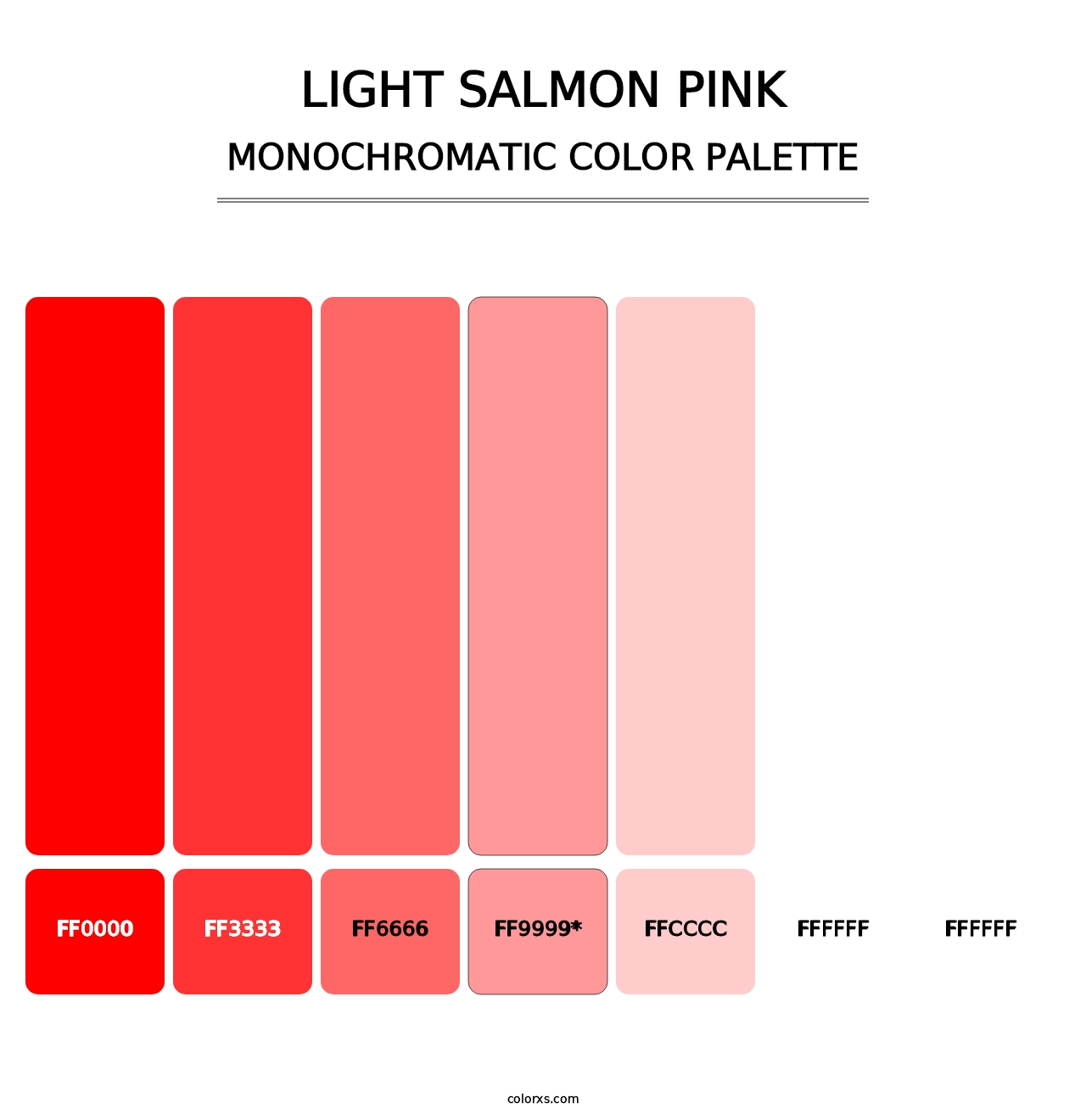 Light Salmon Pink - Monochromatic Color Palette